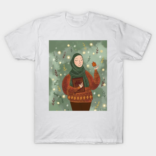 Autumn Girl T-Shirt by SanMade